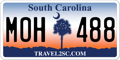SC license plate MOH488