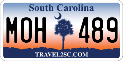 SC license plate MOH489