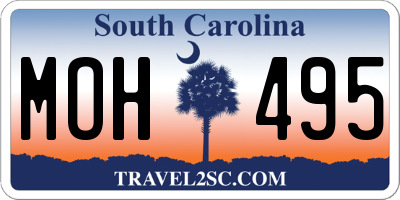 SC license plate MOH495