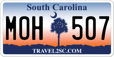 SC license plate MOH507