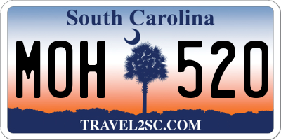 SC license plate MOH520