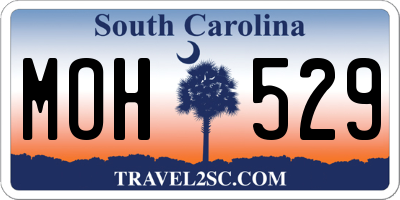 SC license plate MOH529
