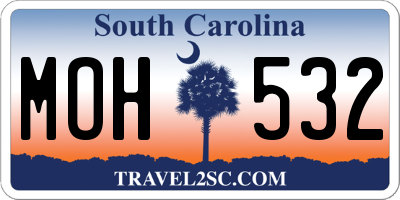 SC license plate MOH532