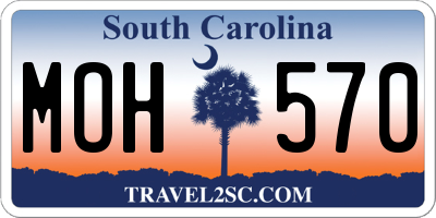 SC license plate MOH570
