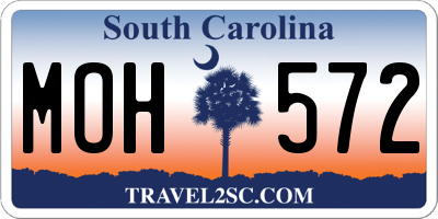 SC license plate MOH572