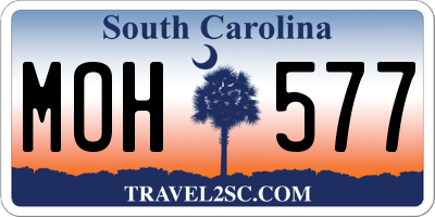 SC license plate MOH577