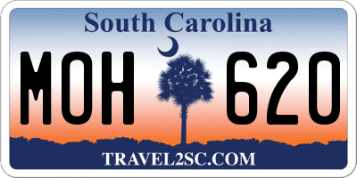 SC license plate MOH620