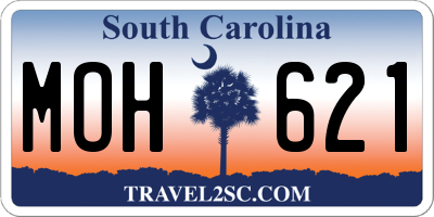 SC license plate MOH621