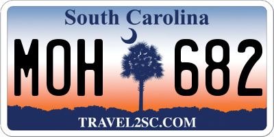 SC license plate MOH682