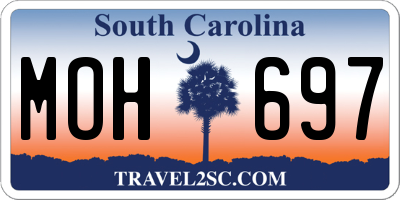 SC license plate MOH697