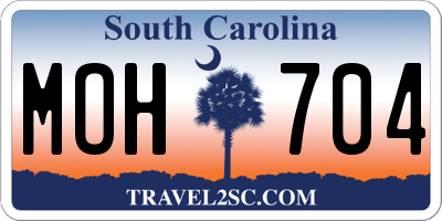 SC license plate MOH704