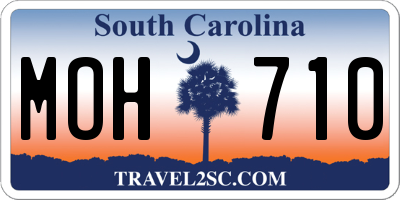 SC license plate MOH710