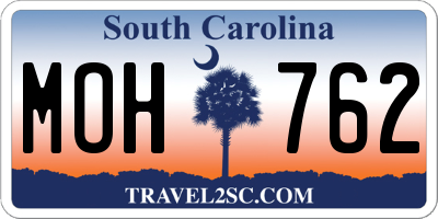 SC license plate MOH762