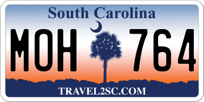SC license plate MOH764