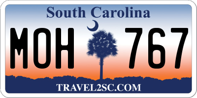 SC license plate MOH767