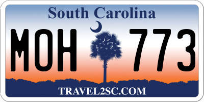 SC license plate MOH773