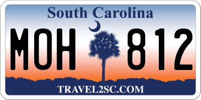 SC license plate MOH812