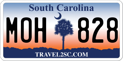 SC license plate MOH828