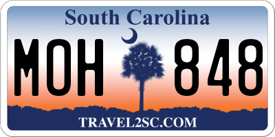 SC license plate MOH848