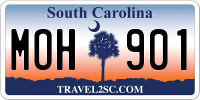 SC license plate MOH901