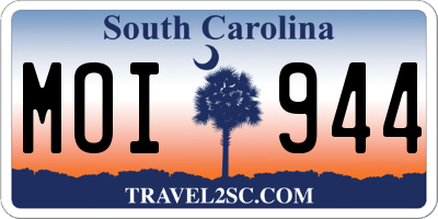 SC license plate MOI944