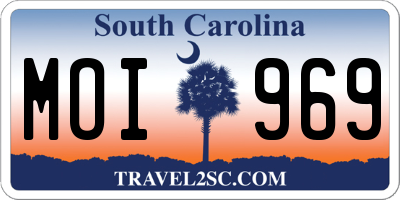 SC license plate MOI969