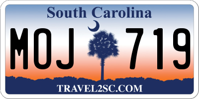 SC license plate MOJ719