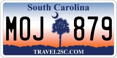 SC license plate MOJ879