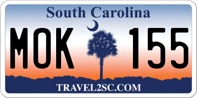 SC license plate MOK155
