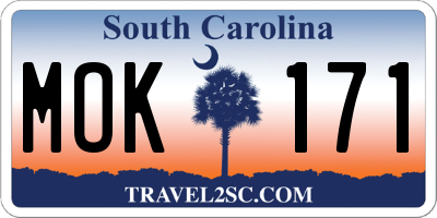 SC license plate MOK171