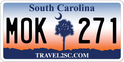 SC license plate MOK271