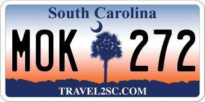 SC license plate MOK272