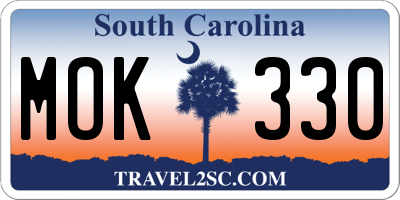 SC license plate MOK330