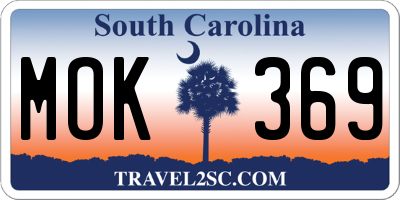 SC license plate MOK369