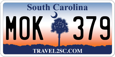 SC license plate MOK379