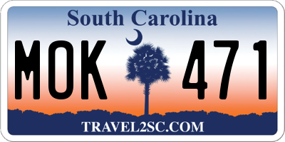 SC license plate MOK471