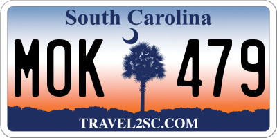 SC license plate MOK479
