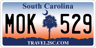SC license plate MOK529