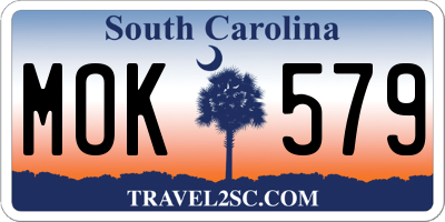 SC license plate MOK579