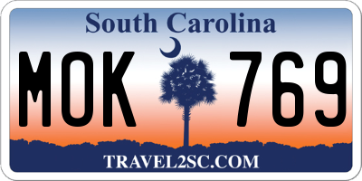 SC license plate MOK769