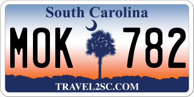 SC license plate MOK782