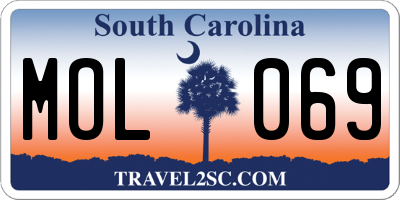 SC license plate MOL069