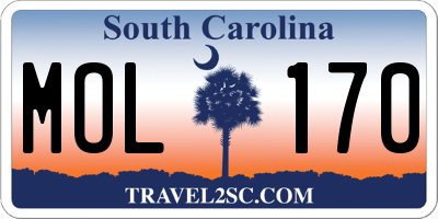 SC license plate MOL170