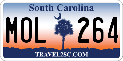 SC license plate MOL264