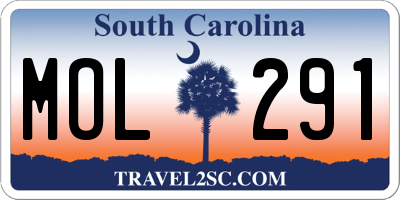 SC license plate MOL291