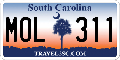 SC license plate MOL311