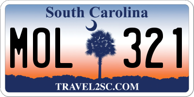 SC license plate MOL321