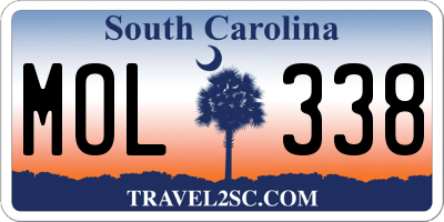 SC license plate MOL338