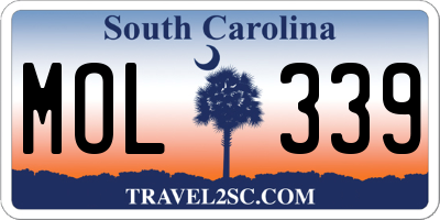 SC license plate MOL339