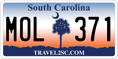 SC license plate MOL371